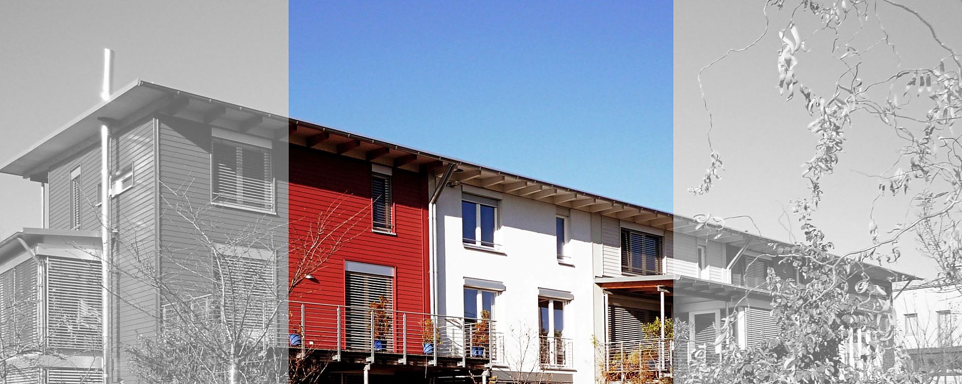Reihenhäuser in Holzbauweise Freiburg-Rieselfeld